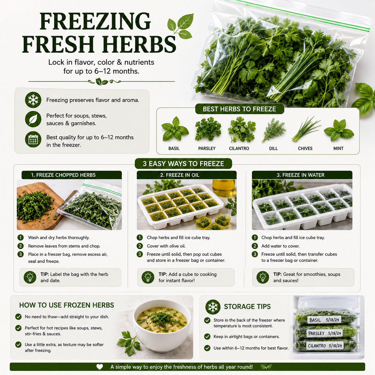 freezing-fresh-herbs-with-ice-cubes-and-flat-method