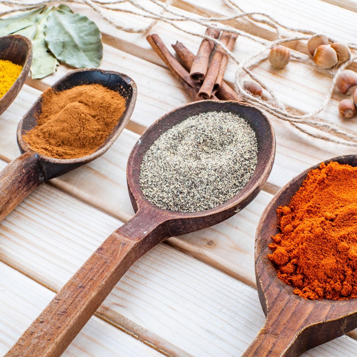 image-showing-spices-on-wooden-spoons-placed-on-flat-surface