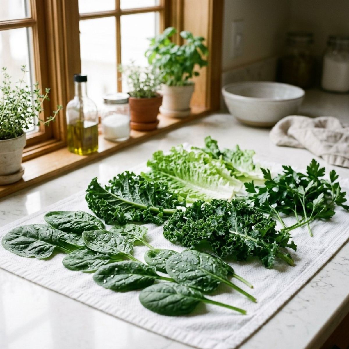 drying-leafy-vegetables-to-prepare-for-storage