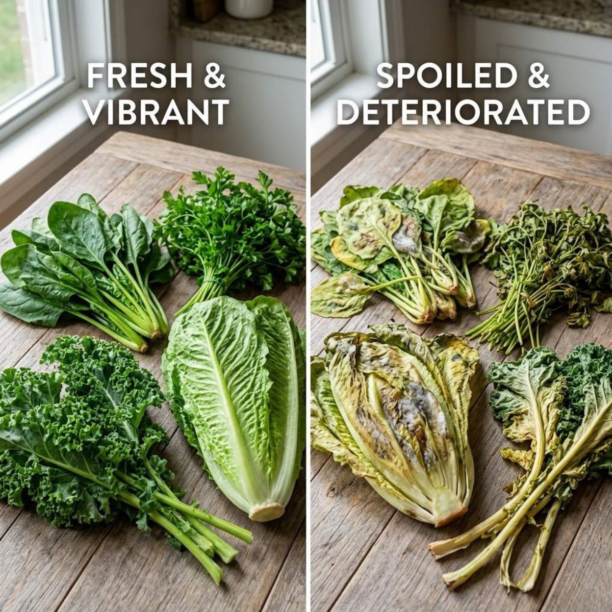 image-showing-fresh-and-spoiled-leafy-vegetables