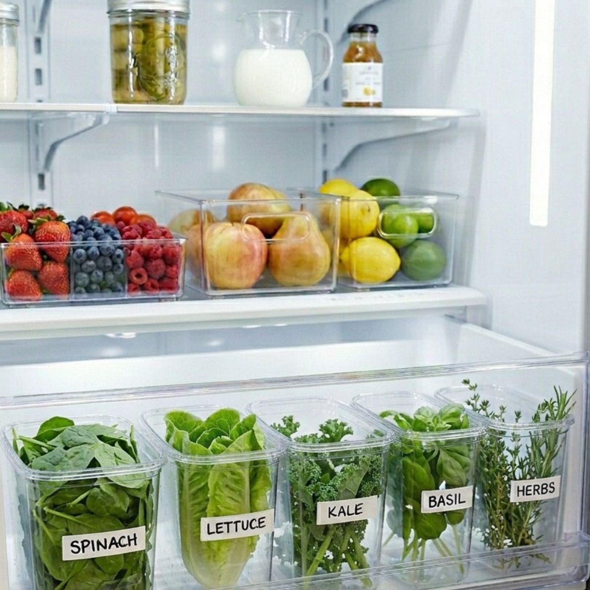 organized-refrigerator-showing-different-vegetables-in-it